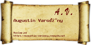 Augustin Varsány névjegykártya